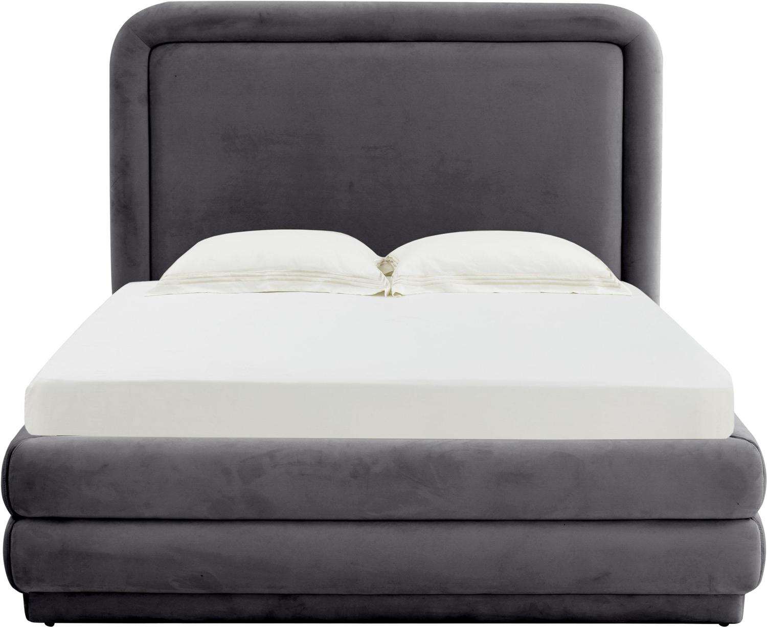 full size platform storage bed with headboard Contemporary Design Furniture Beds Dark Grey