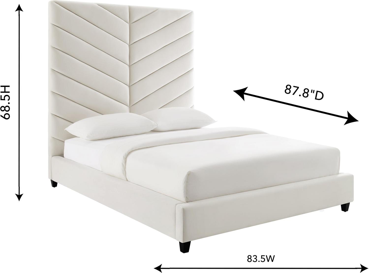 queen bed frame without box spring Contemporary Design Furniture Beds Cream
