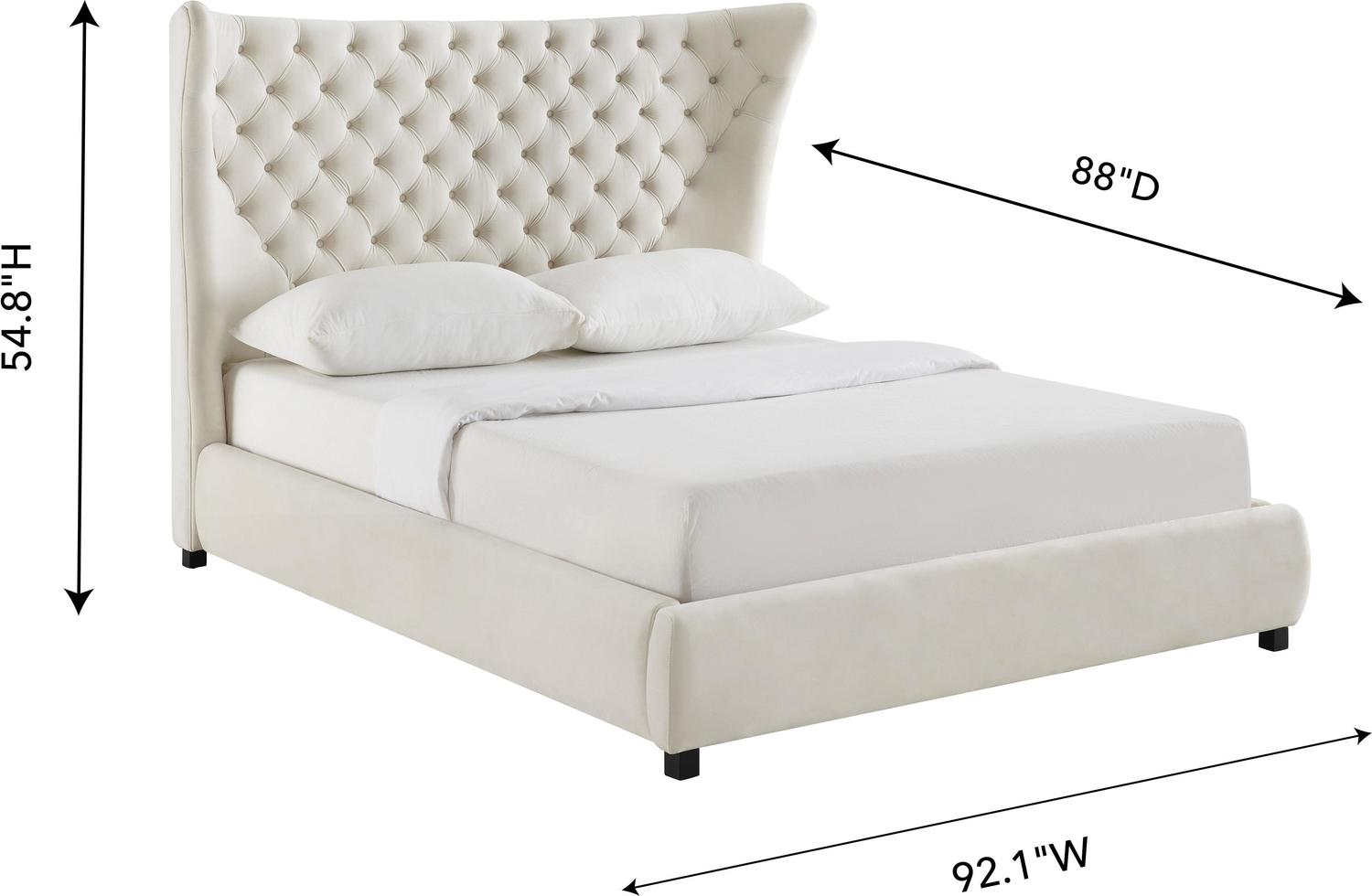 king size wood bed frame with storage Contemporary Design Furniture Beds Cream