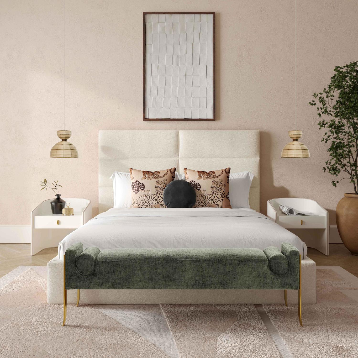a frame bed Contemporary Design Furniture Beds Cream