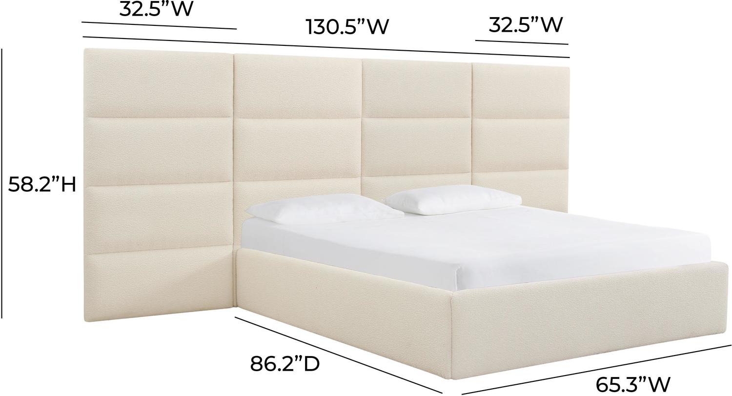 bed with tufted headboard Contemporary Design Furniture Beds Cream