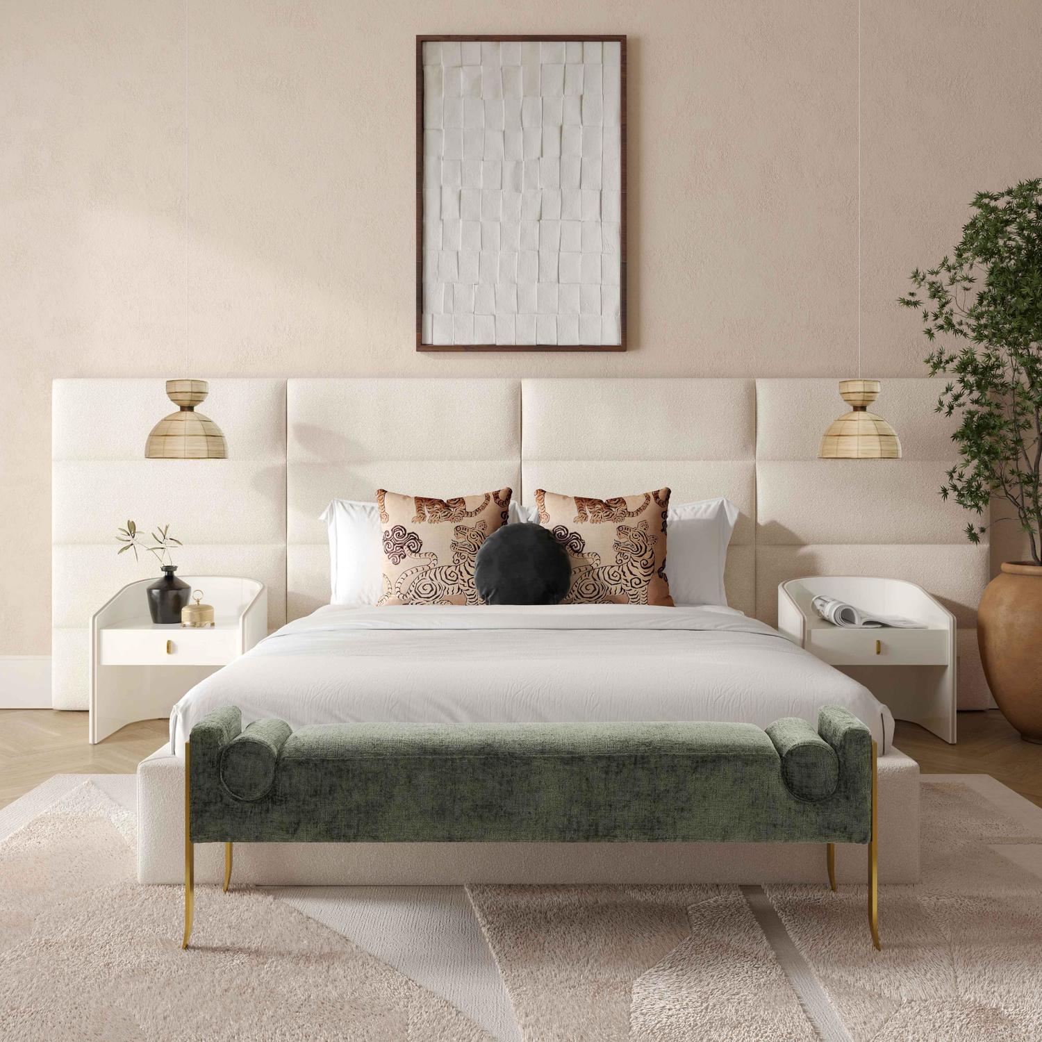 king platform bed without headboard Contemporary Design Furniture Beds Cream