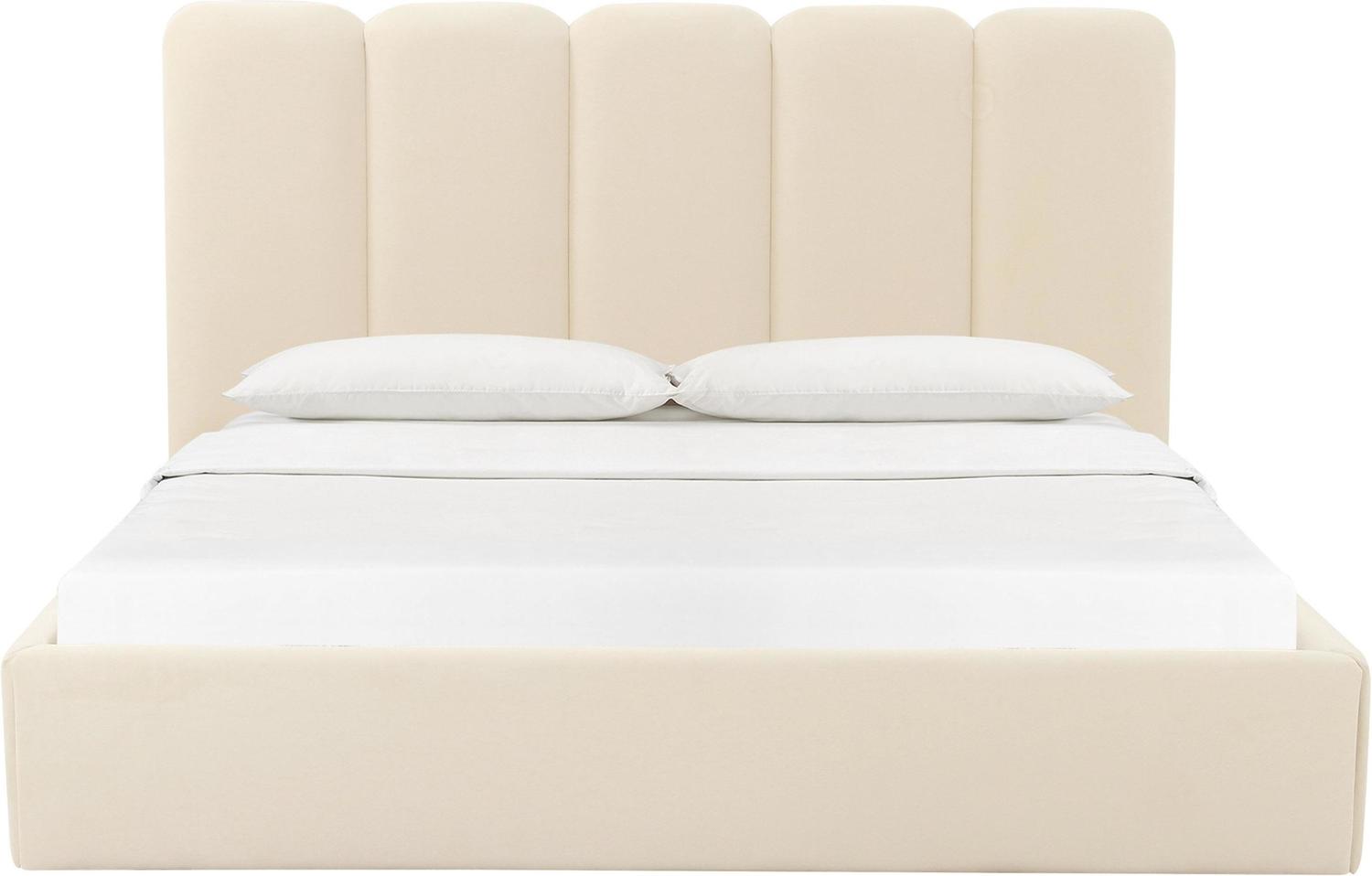 king size bed platform base Contemporary Design Furniture Beds Cream