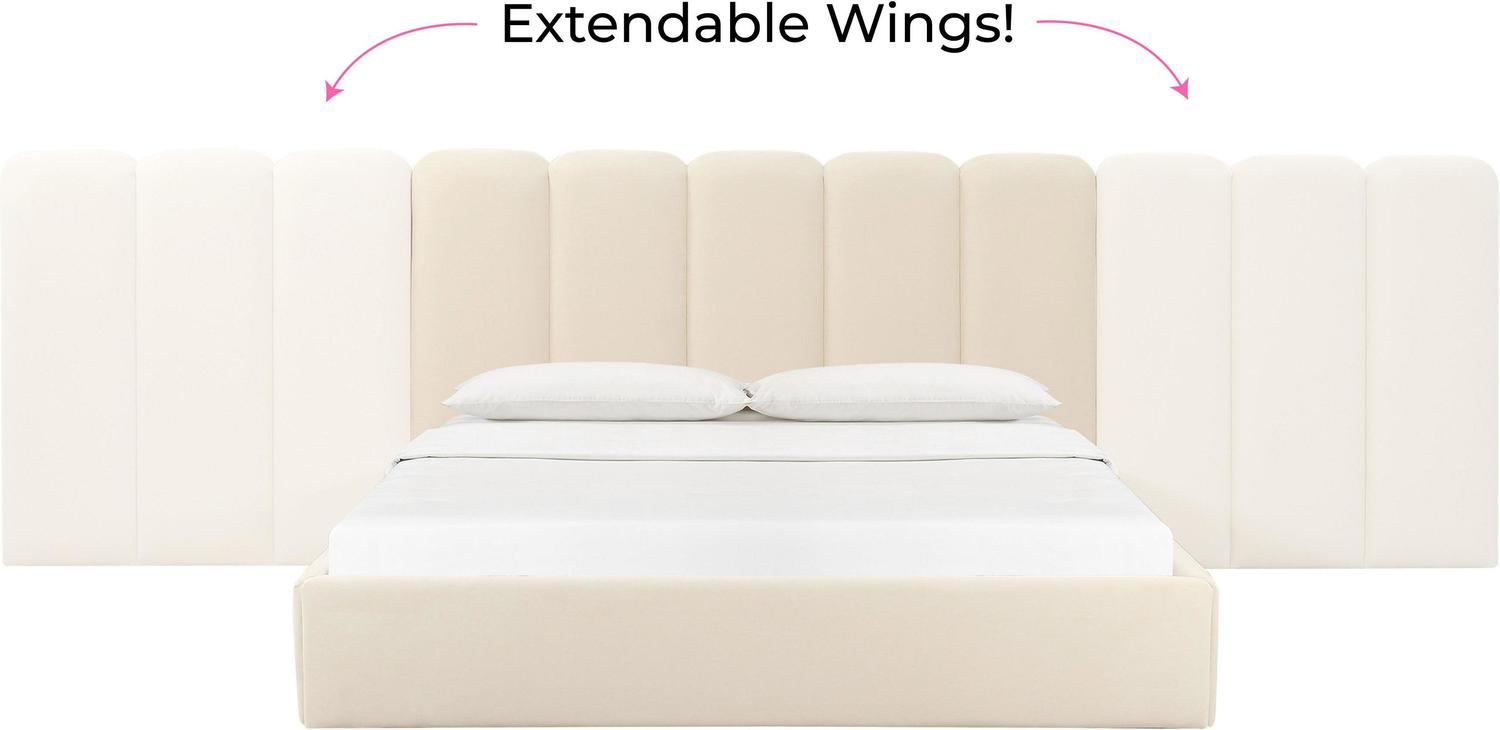 twin platform base Contemporary Design Furniture Beds Cream