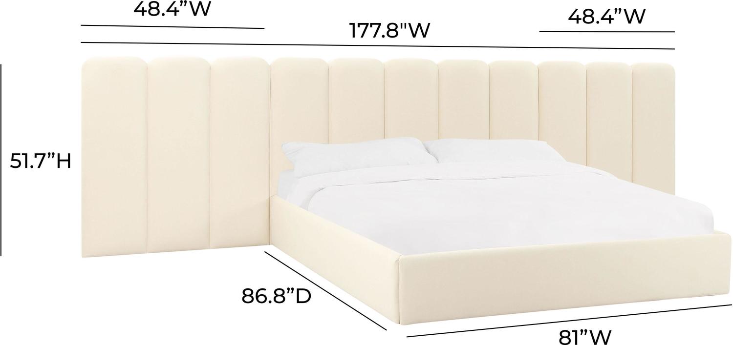 grey queen bed frame with headboard Contemporary Design Furniture Beds Cream