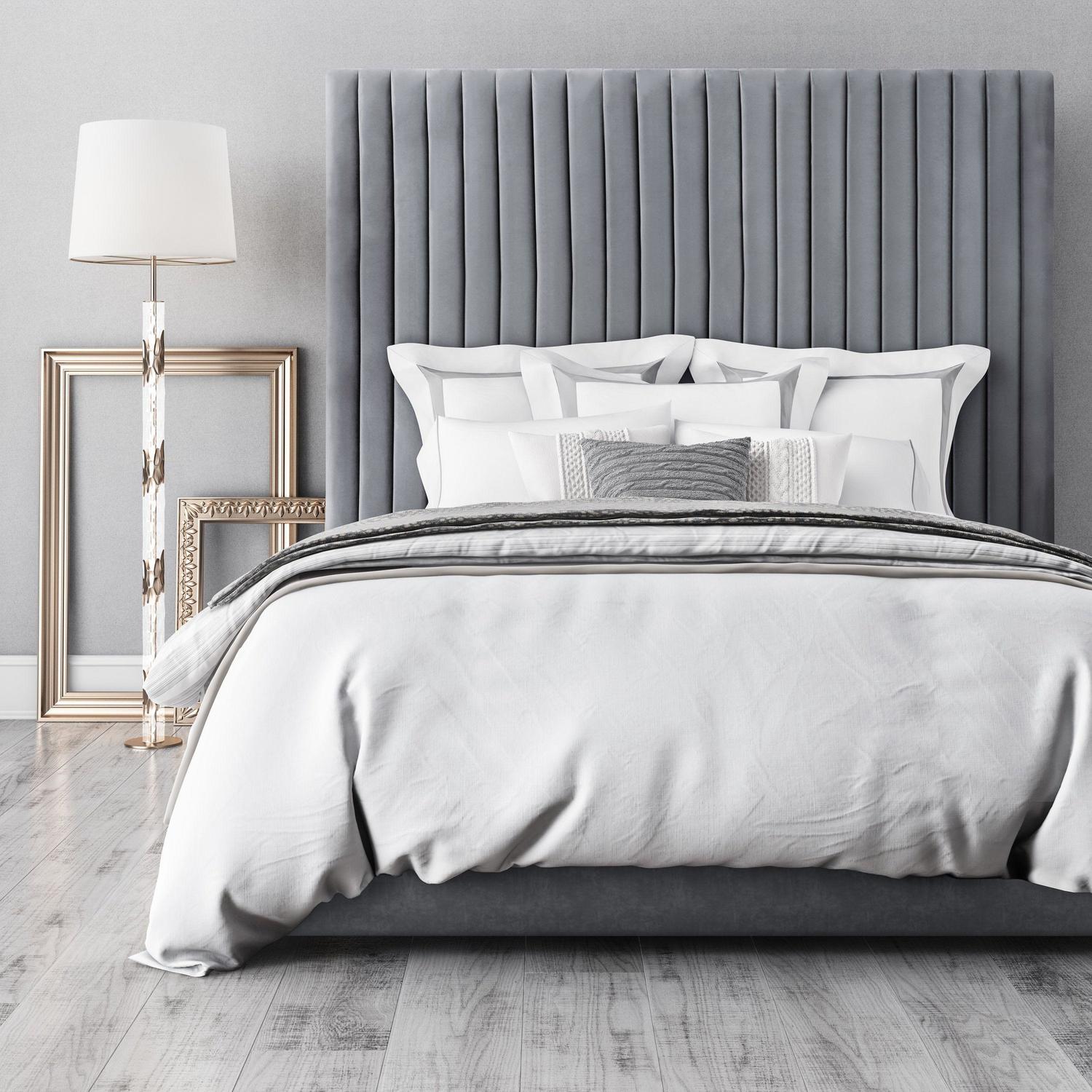 king bed frame that fits adjustable base Contemporary Design Furniture Beds Grey