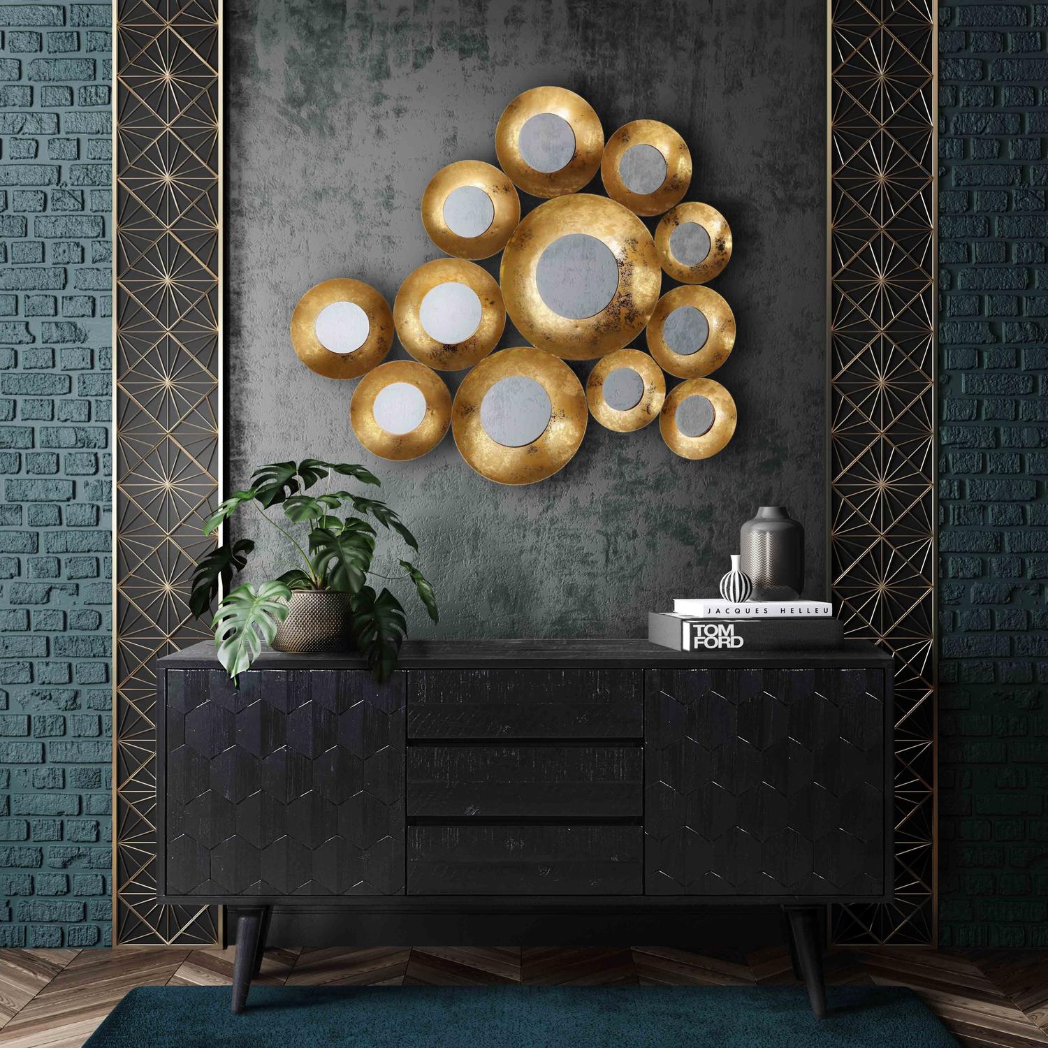 mirror wall design Contemporary Design Furniture Mirrors Gold