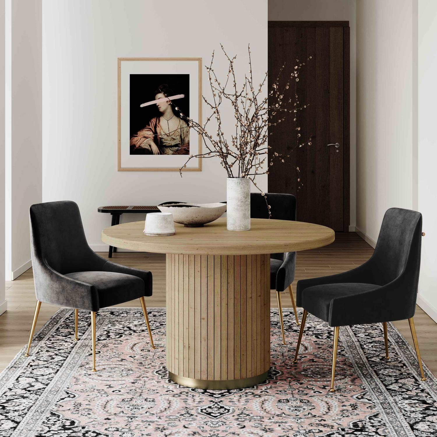 pedestal table and chairs Contemporary Design Furniture Dining Tables Natural Oak
