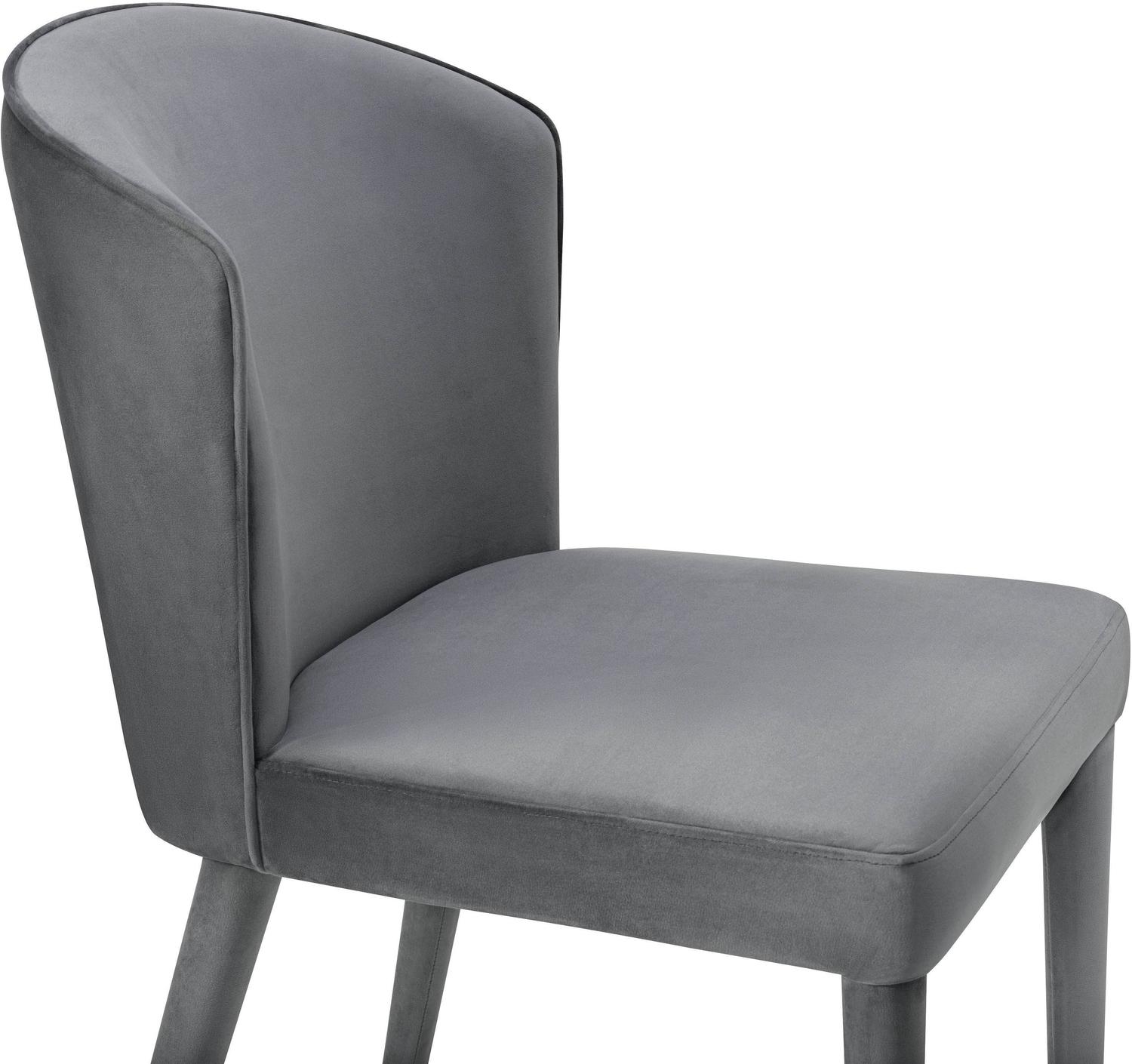 white velvet accent chair Contemporary Design Furniture Dining Chairs Grey