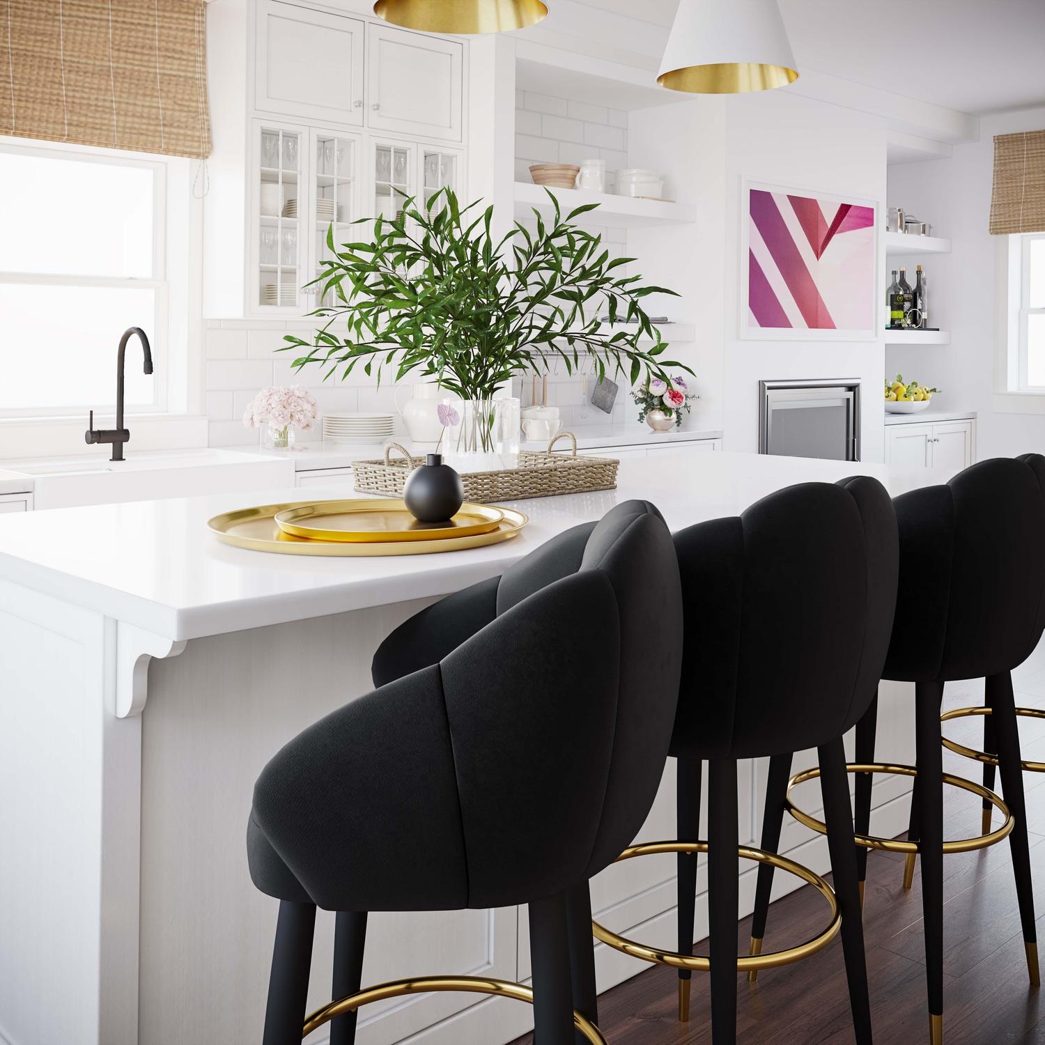 designer breakfast bar stools Contemporary Design Furniture Stools Black