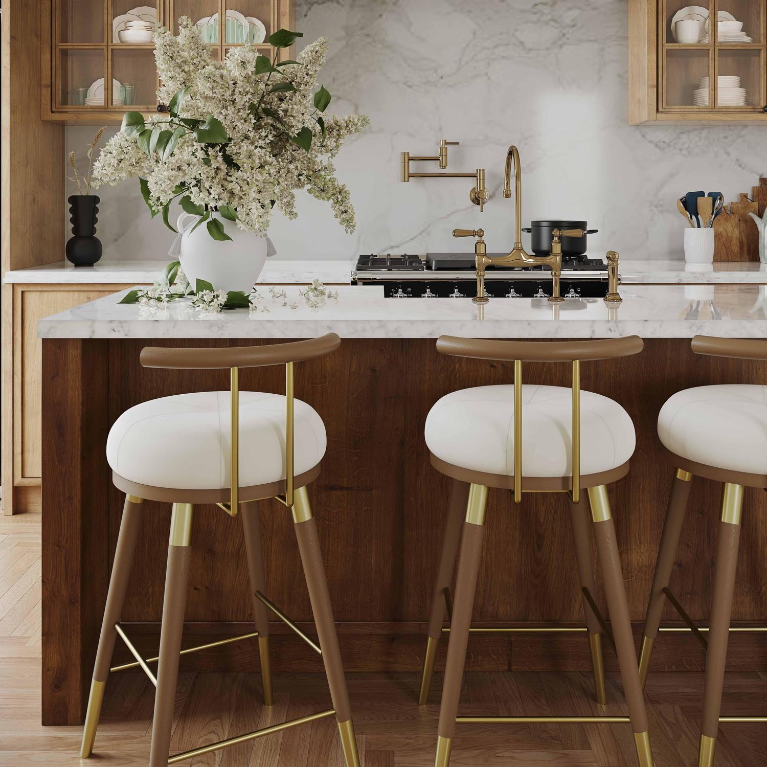 high wood stool Contemporary Design Furniture Stools Cream