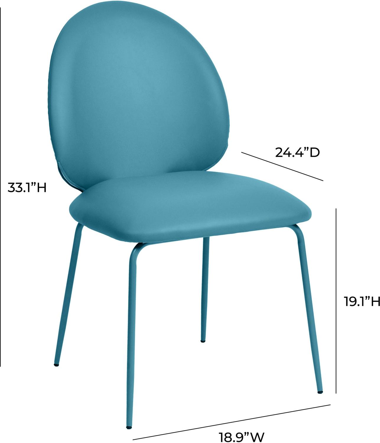 moon armchair Contemporary Design Furniture Dining Chairs Blue