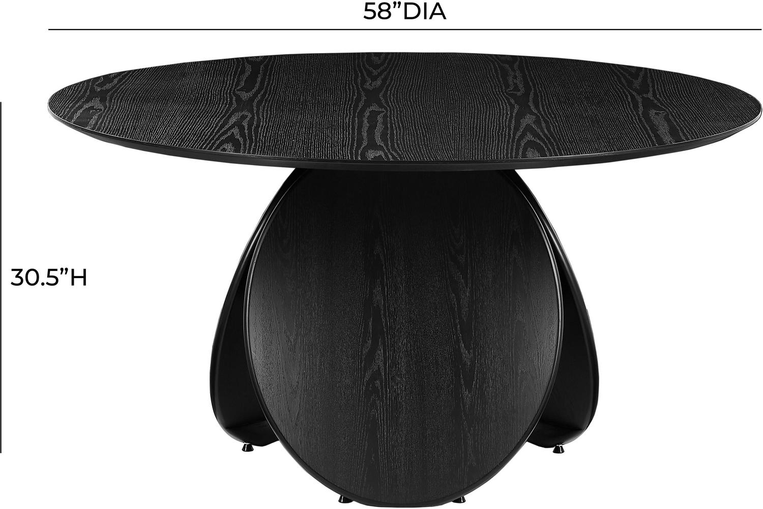 36 inch round pedestal table Contemporary Design Furniture Black