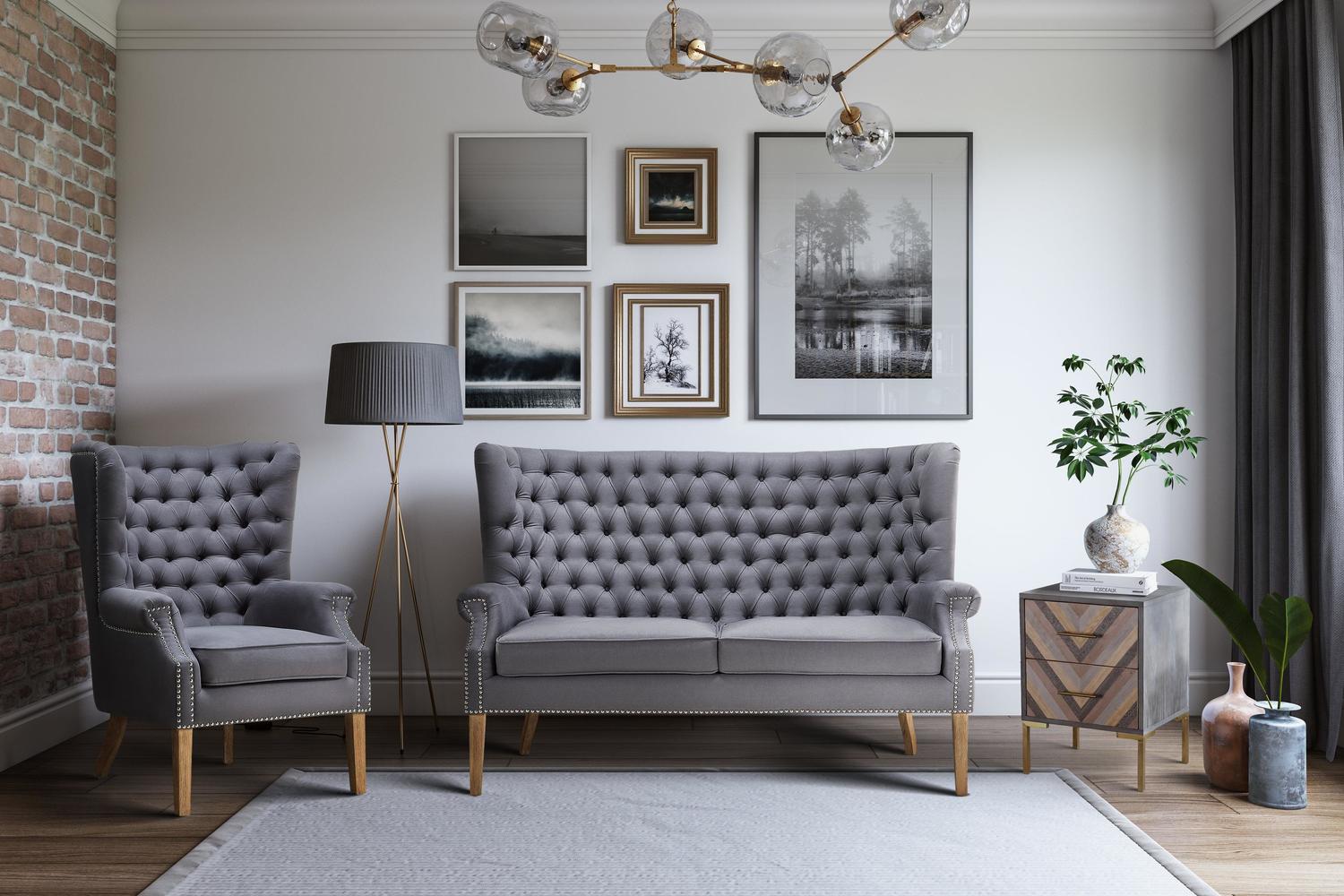 oak night table Contemporary Design Furniture Nightstands Grey