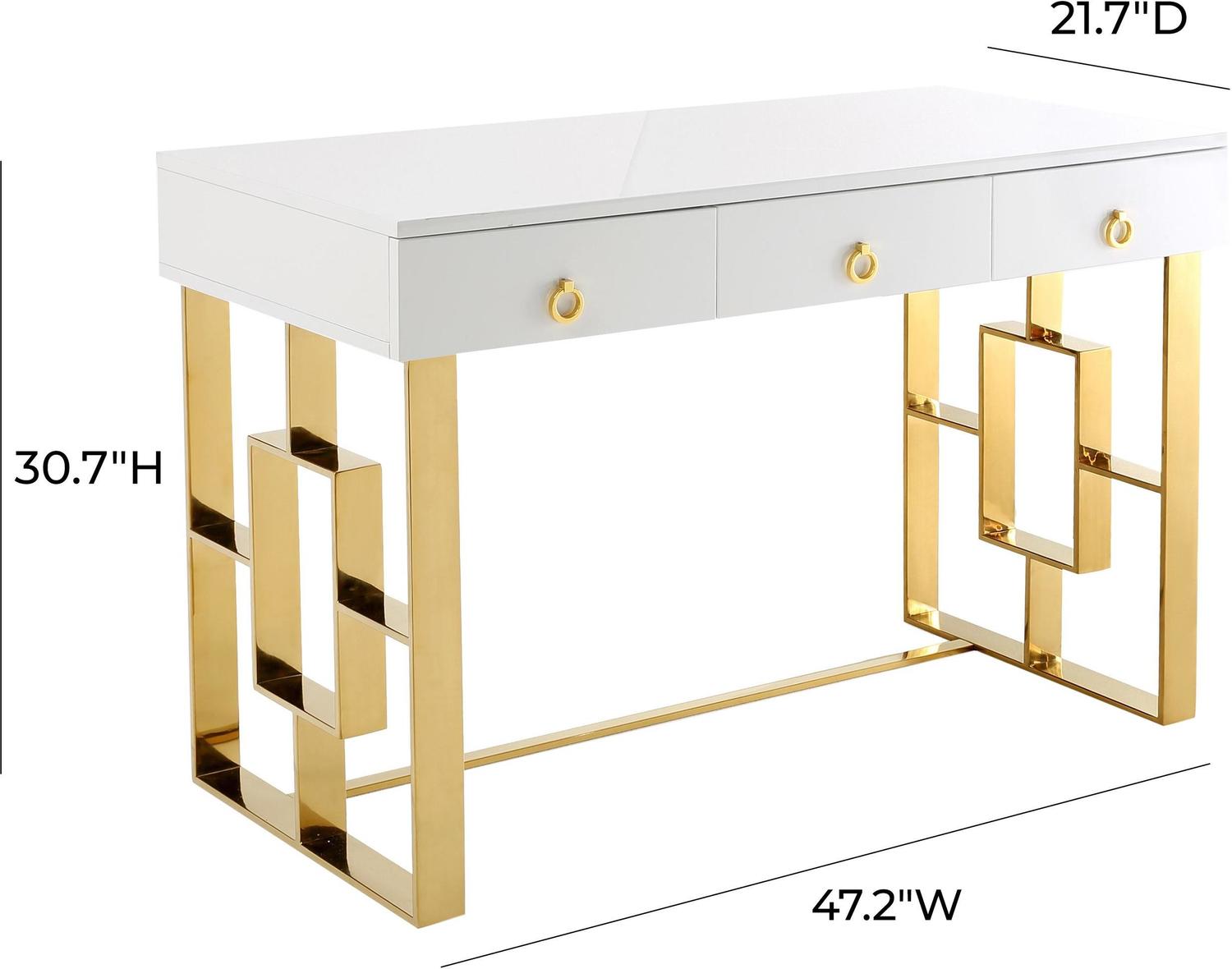 white glass office desk Contemporary Design Furniture Desks White