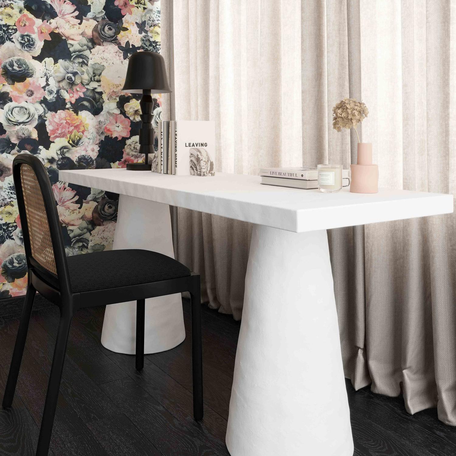 black white desk Contemporary Design Furniture Desks White