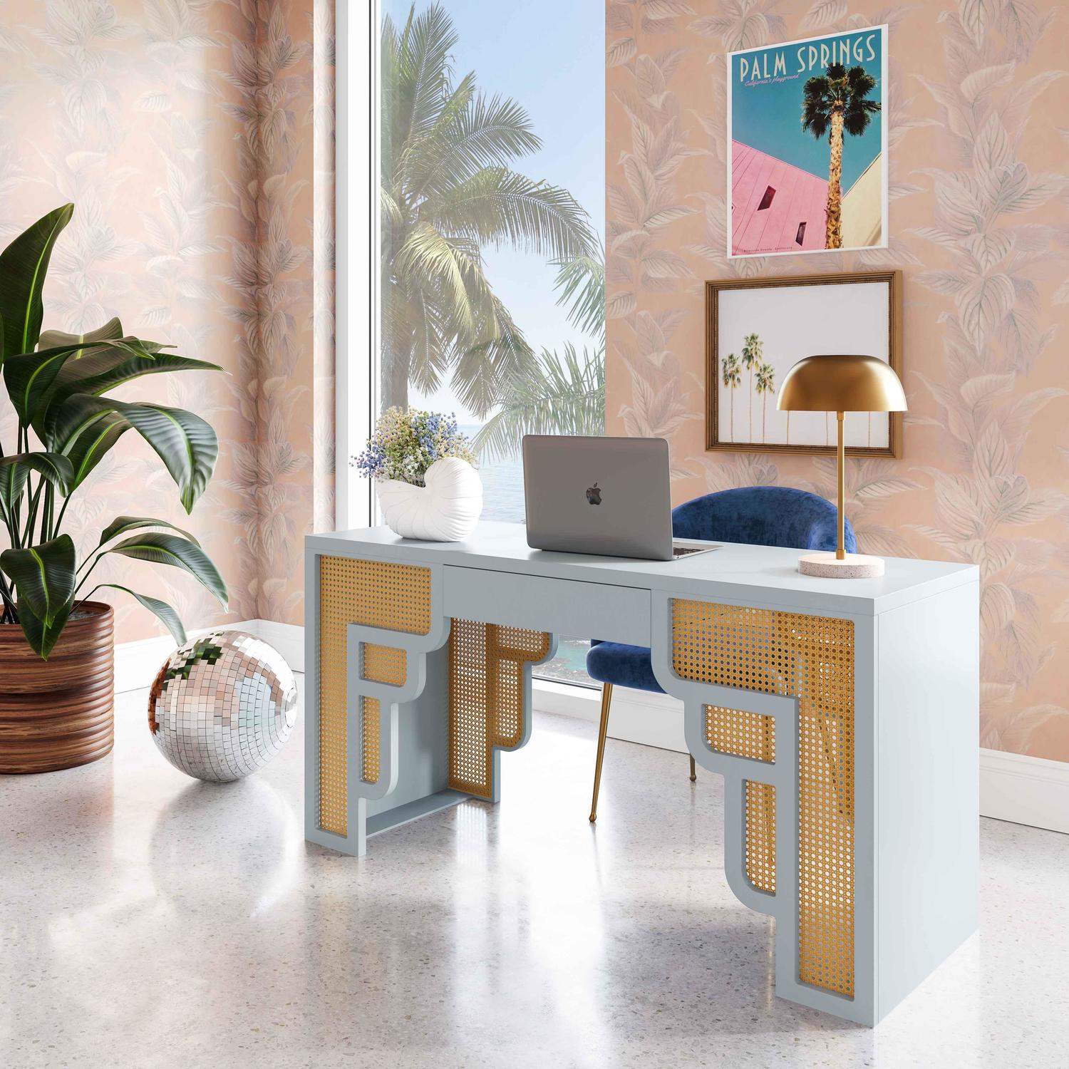 fold away home office desk Contemporary Design Furniture Desks Blue