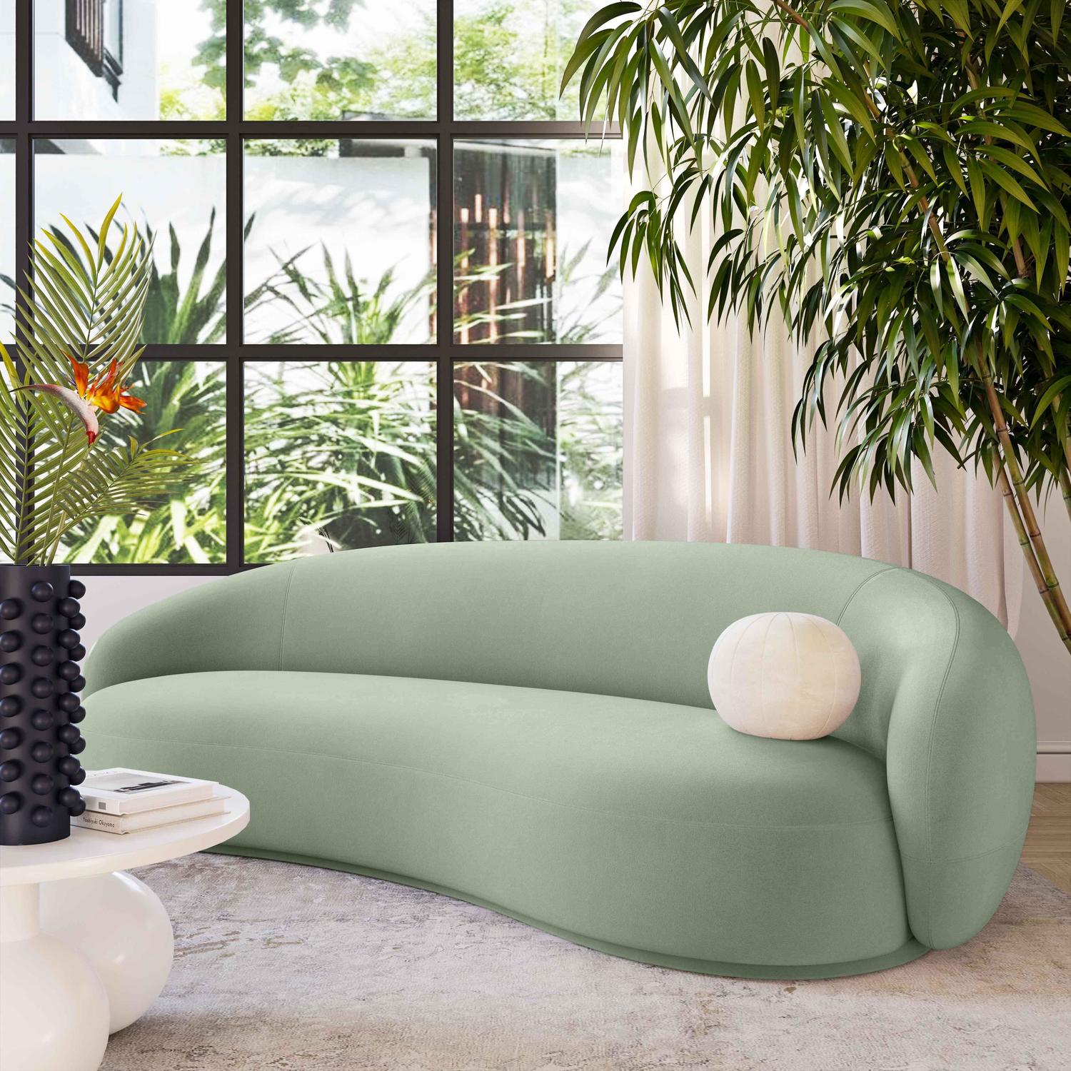 green velvet sectional with chaise Contemporary Design Furniture Sofas Moss Green