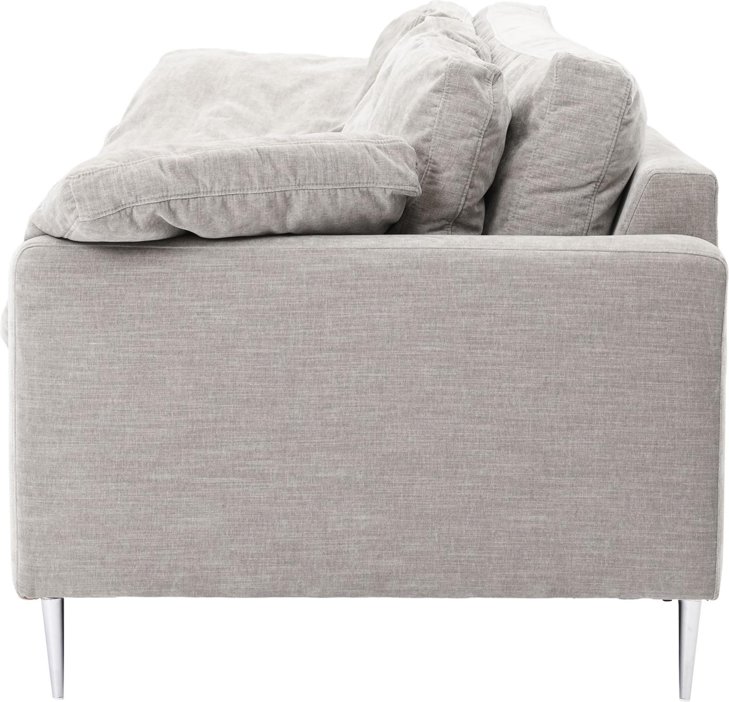 velvet sectional sofa Contemporary Design Furniture Sofas Light Grey