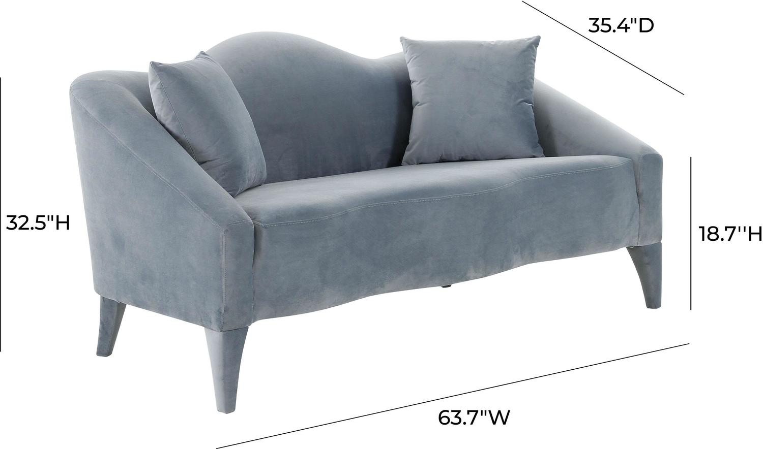 cool modern couches Contemporary Design Furniture Loveseats Sea Blue
