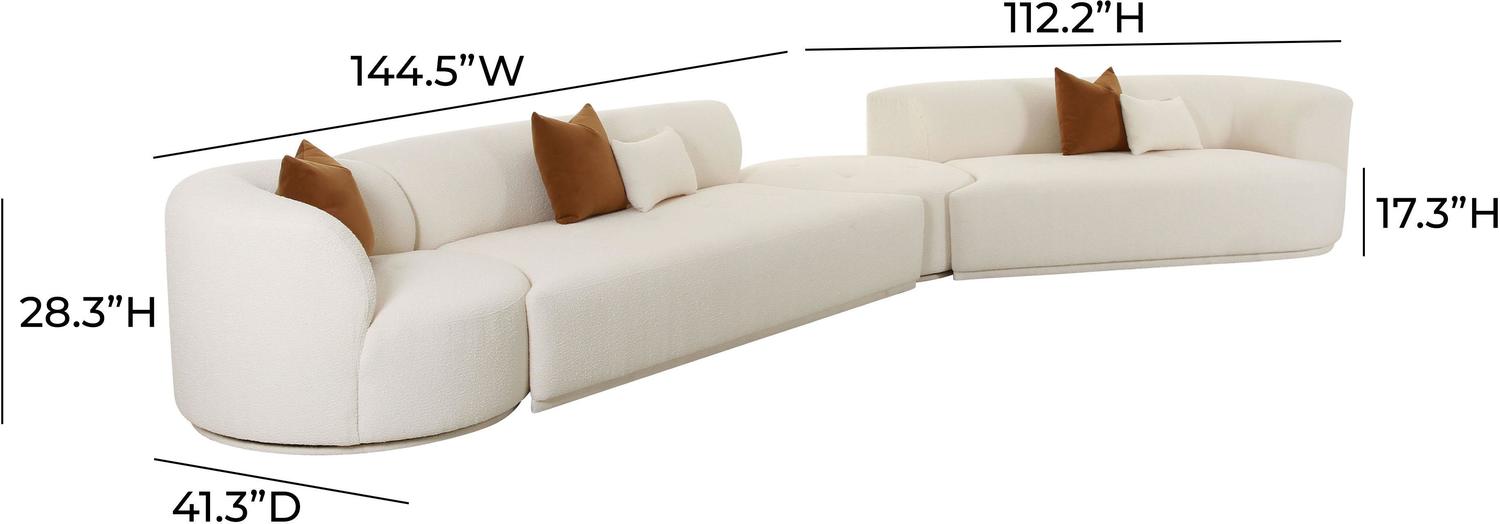 grey sectional with chaise Contemporary Design Furniture Sectionals Cream