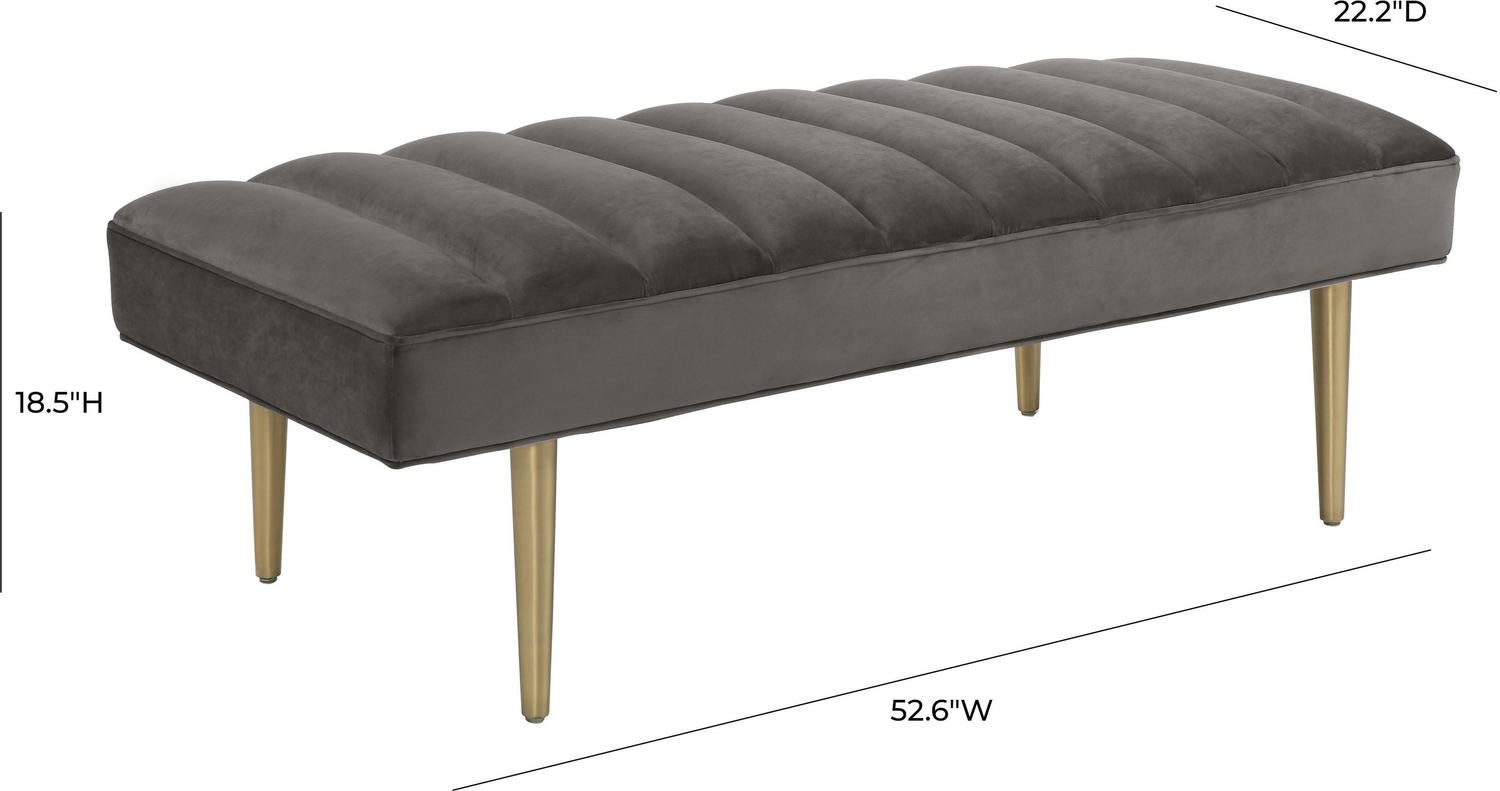 velvet storage seat Contemporary Design Furniture Benches Grey