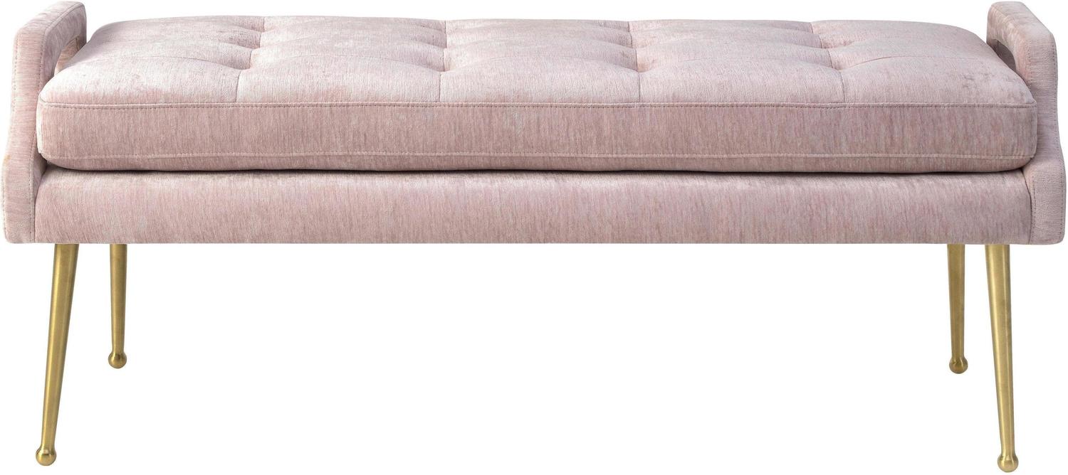 wood and upholstered accent chairs Contemporary Design Furniture Benches Ottomans and Benches Pink