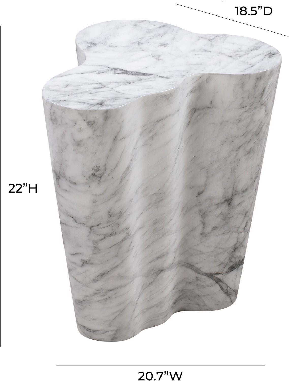 clear console table Contemporary Design Furniture Side Tables White Marble