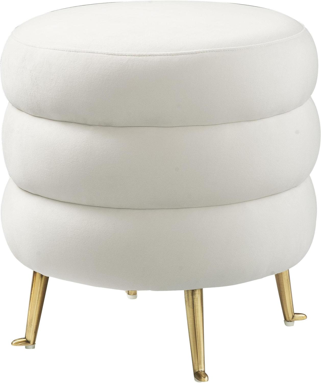 black foot stools Contemporary Design Furniture Ottomans Cream