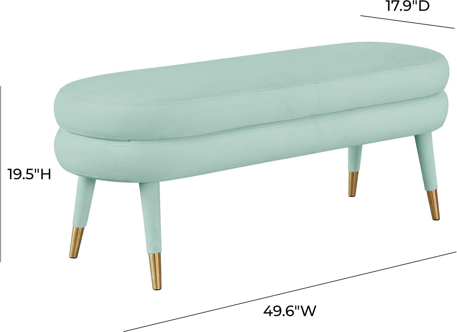 velvet tufted storage bench Contemporary Design Furniture Benches Ottomans and Benches Sea Foam Green