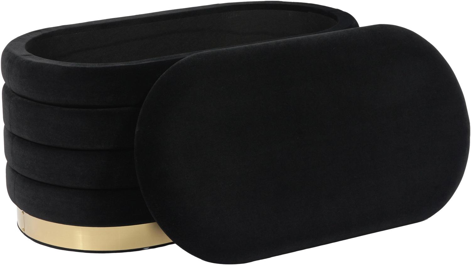 square navy blue ottoman Contemporary Design Furniture Benches Black