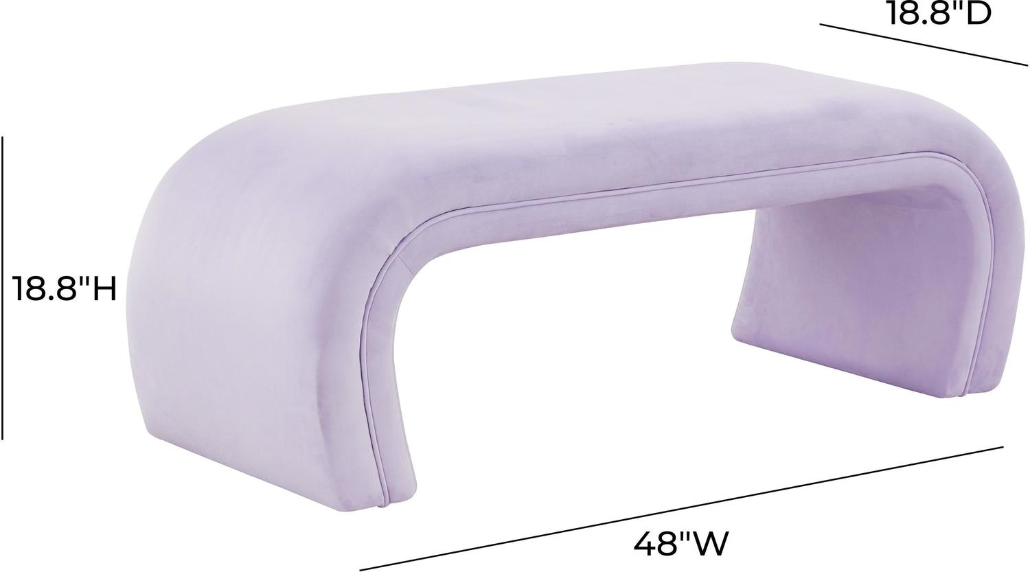velvet stool ottoman Contemporary Design Furniture Benches Lavender