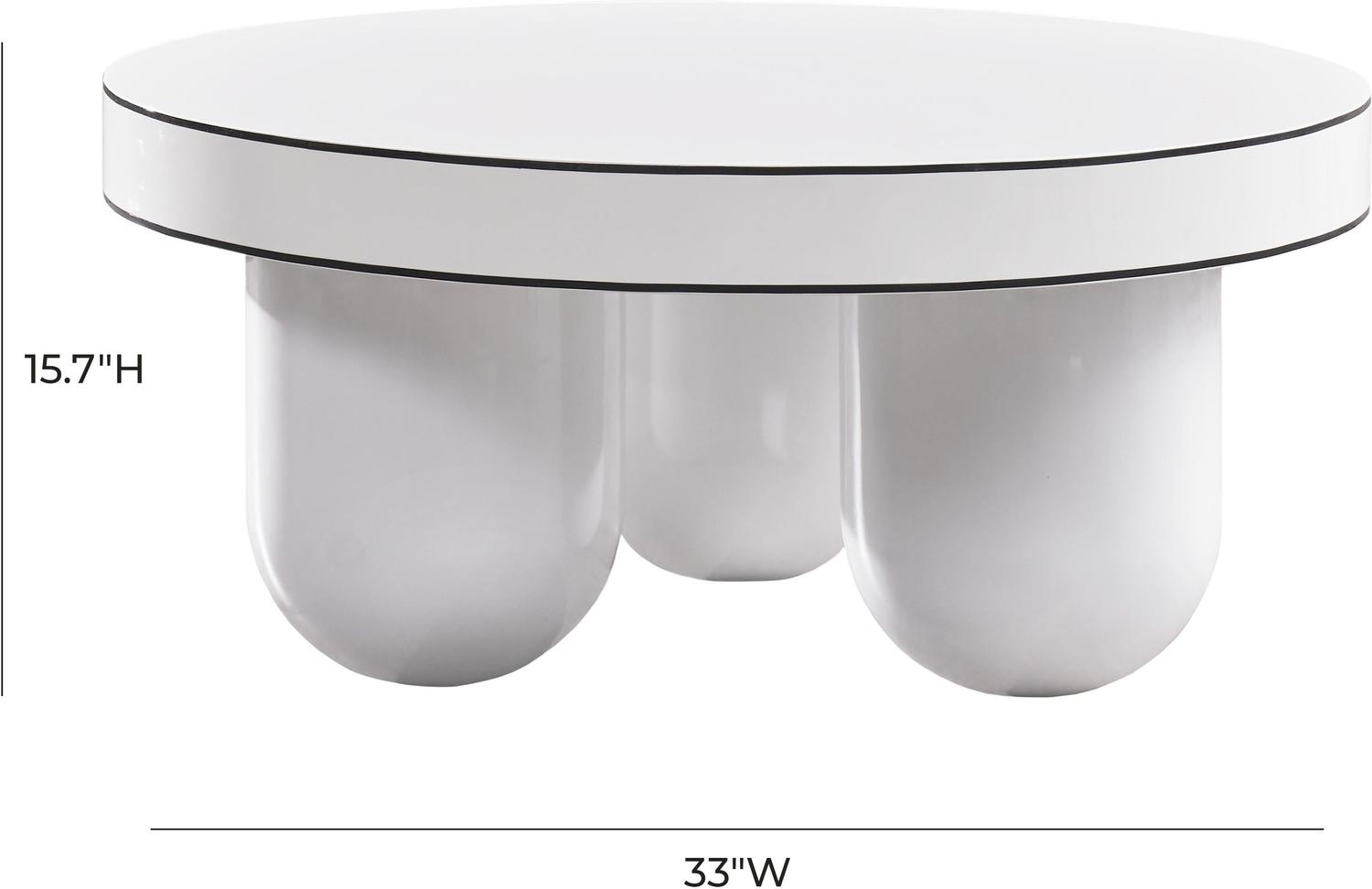 solid end table Contemporary Design Furniture Coffee Tables White