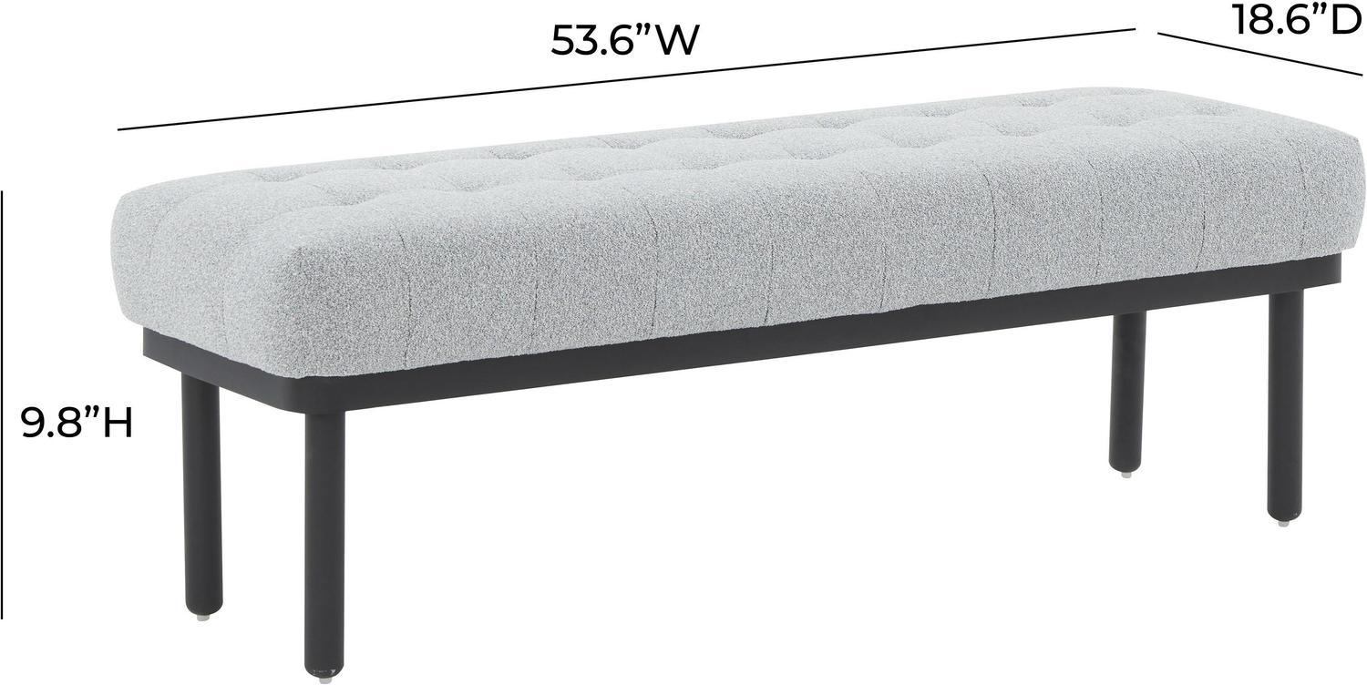 black upholstered storage ottoman Contemporary Design Furniture Benches Grey