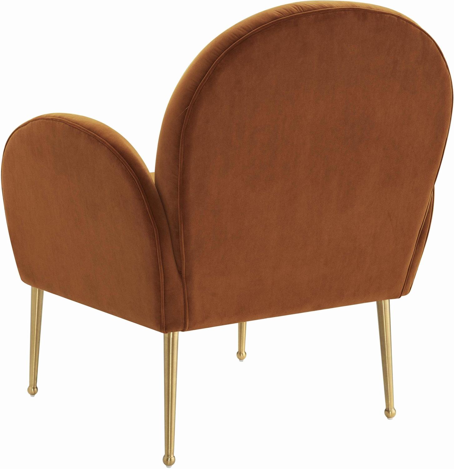 orange accent armchair Contemporary Design Furniture Accent Chairs Cognac