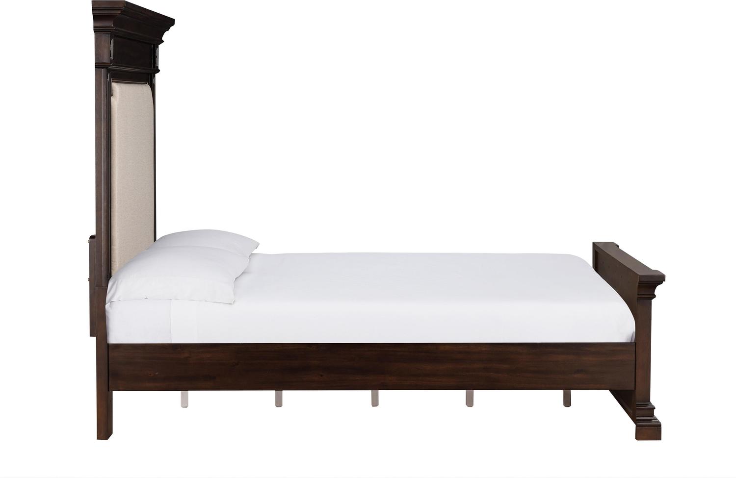 metal platform bed frame twin Tov Furniture Beds Brown,Cream
