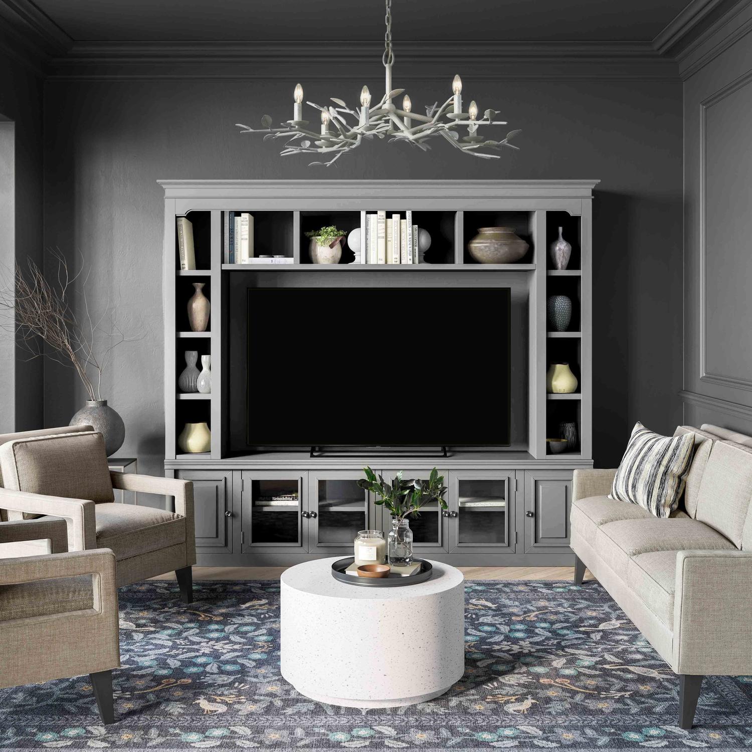 century tv stand Tov Furniture Entertainment Centers Grey