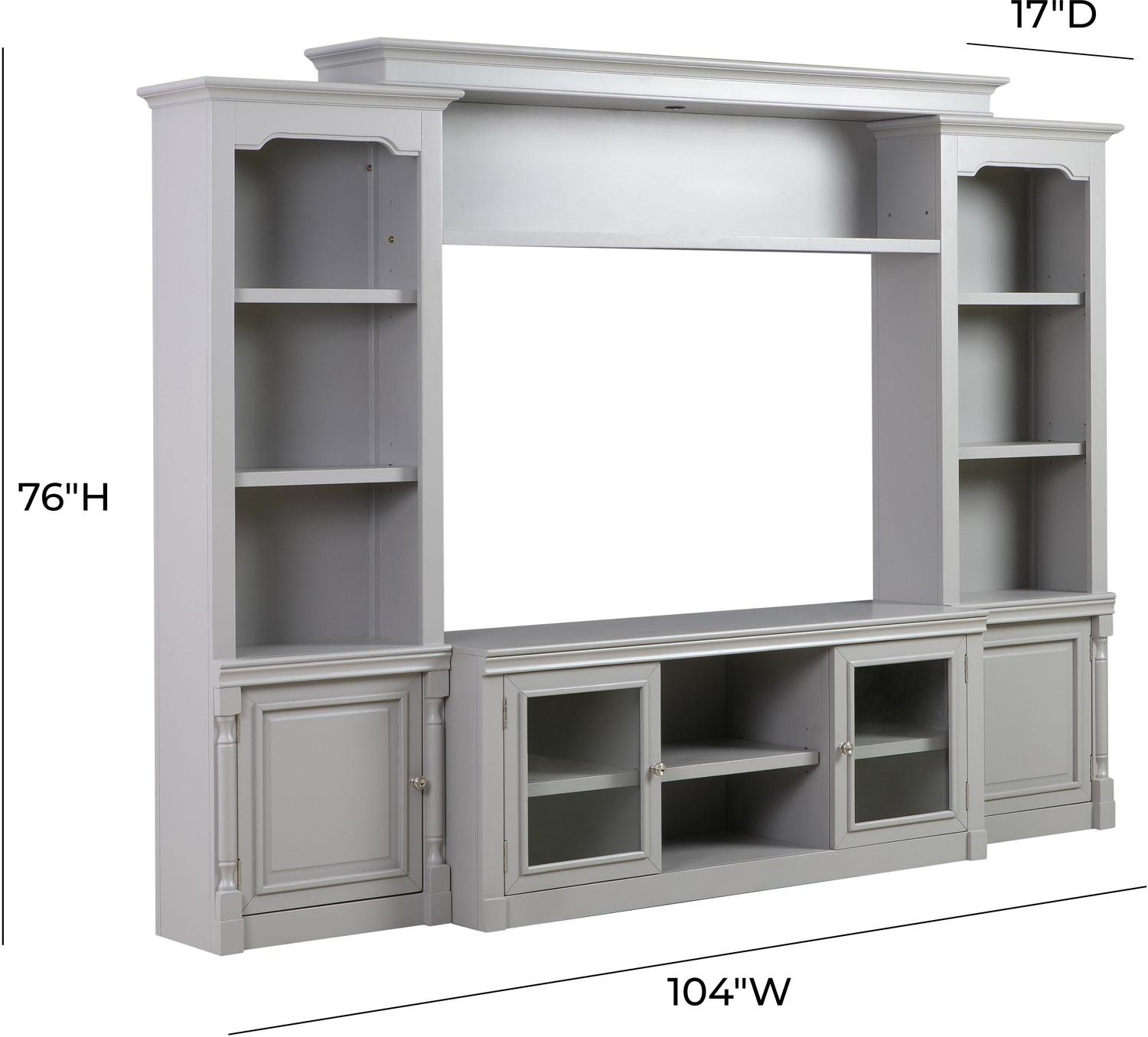modern corner tv stand Tov Furniture Entertainment Centers Grey