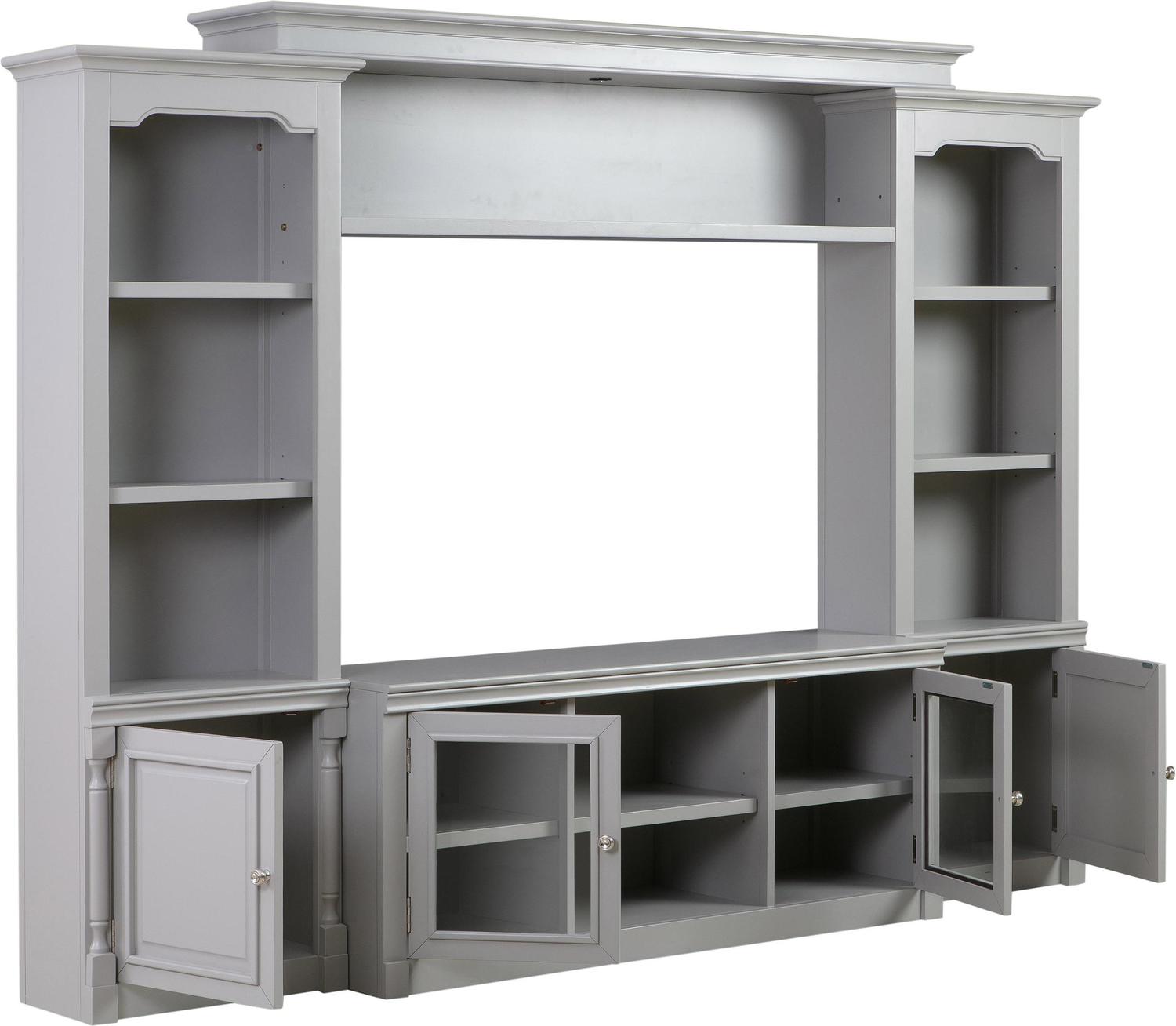 modern corner tv stand Tov Furniture Entertainment Centers Grey