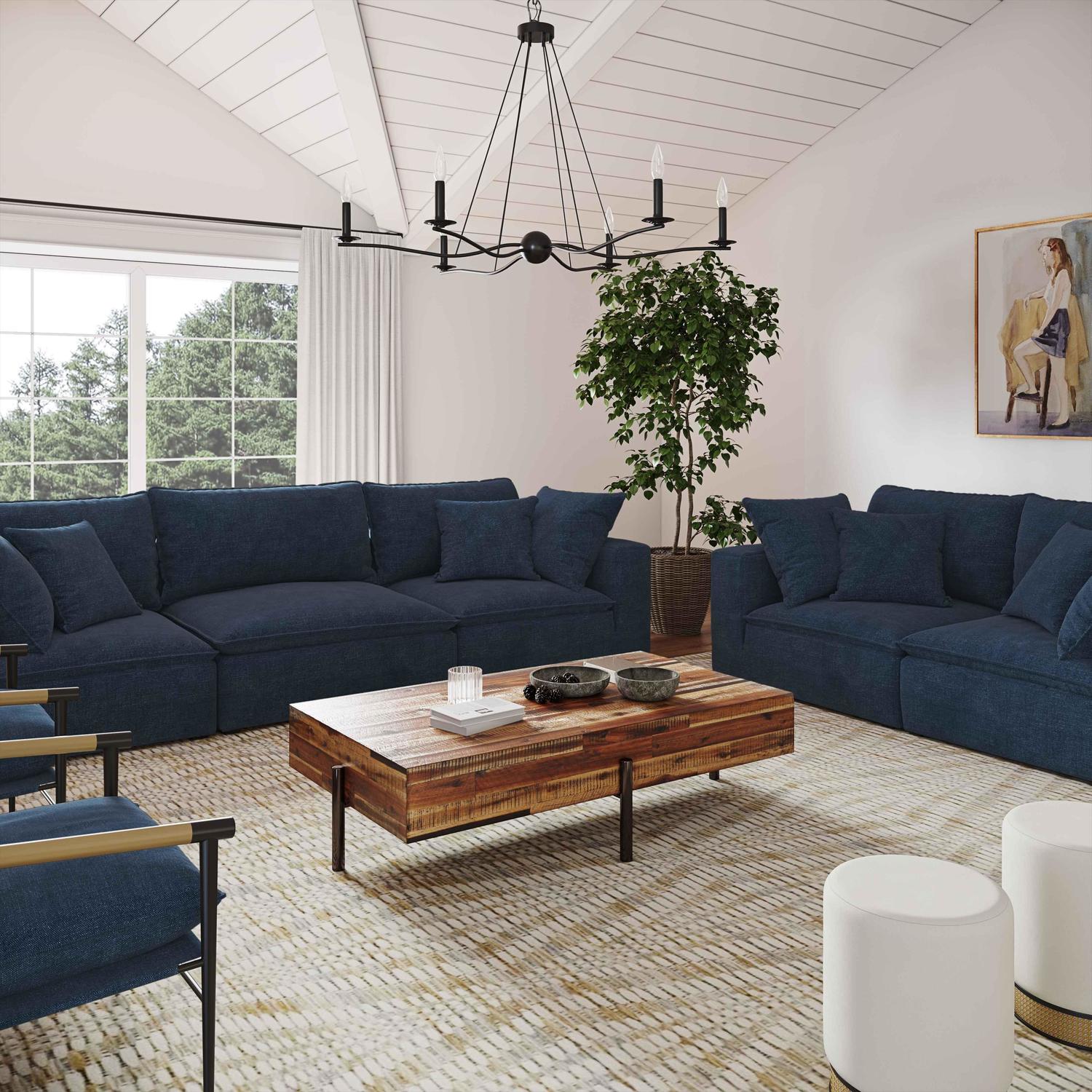 sectional living room furniture Tov Furniture Sofas Navy