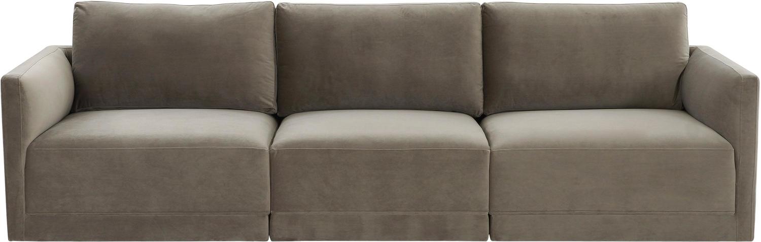 cream sectional sofa with chaise Tov Furniture Sofas Taupe
