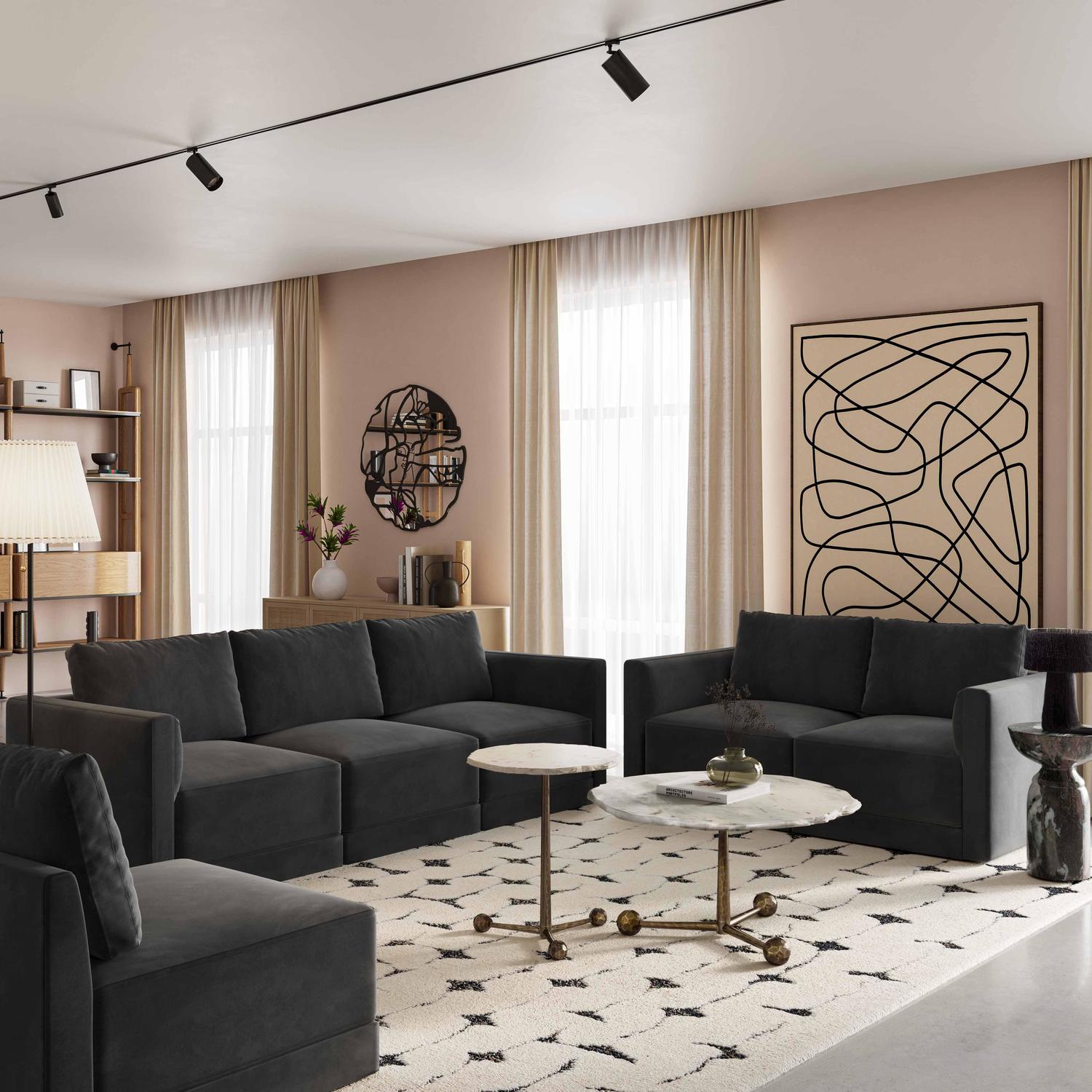 sofa leather Tov Furniture Sofas Charcoal