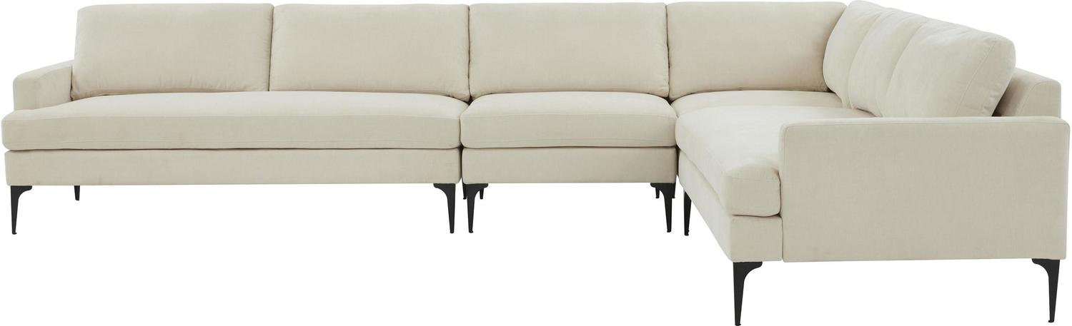 modern leather couch sectional Tov Furniture Sectionals Cream