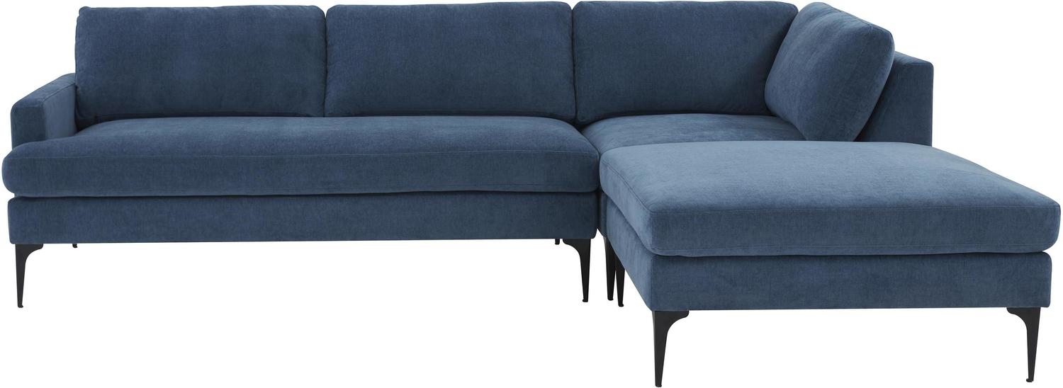 red velvet sectional Tov Furniture Sectionals Blue