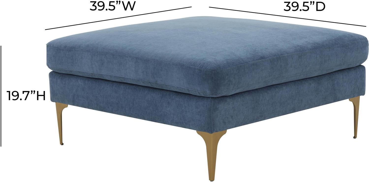 small ottoman storage seat Tov Furniture Ottomans Blue