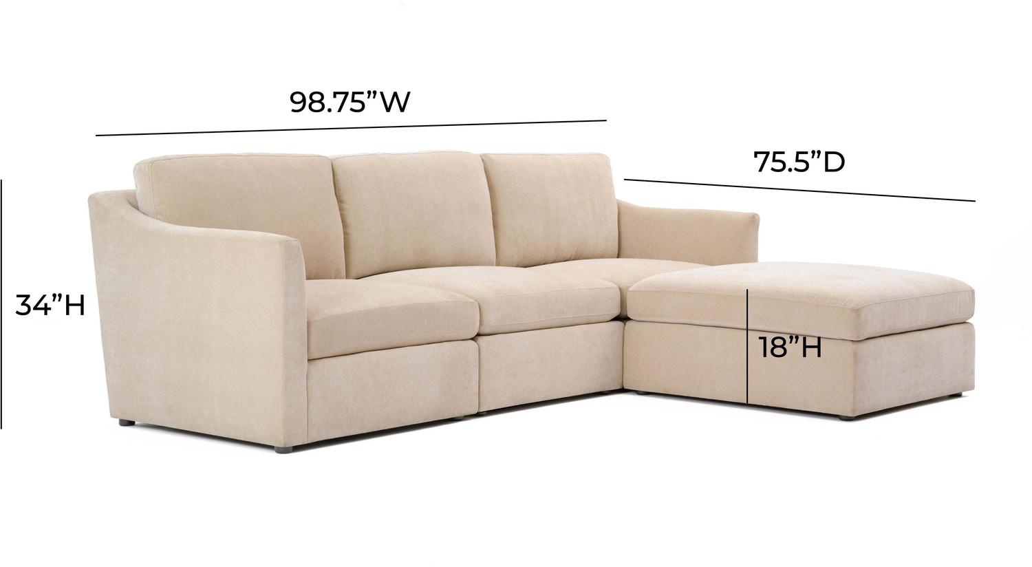 couch and chaise set Tov Furniture Sectionals Beige
