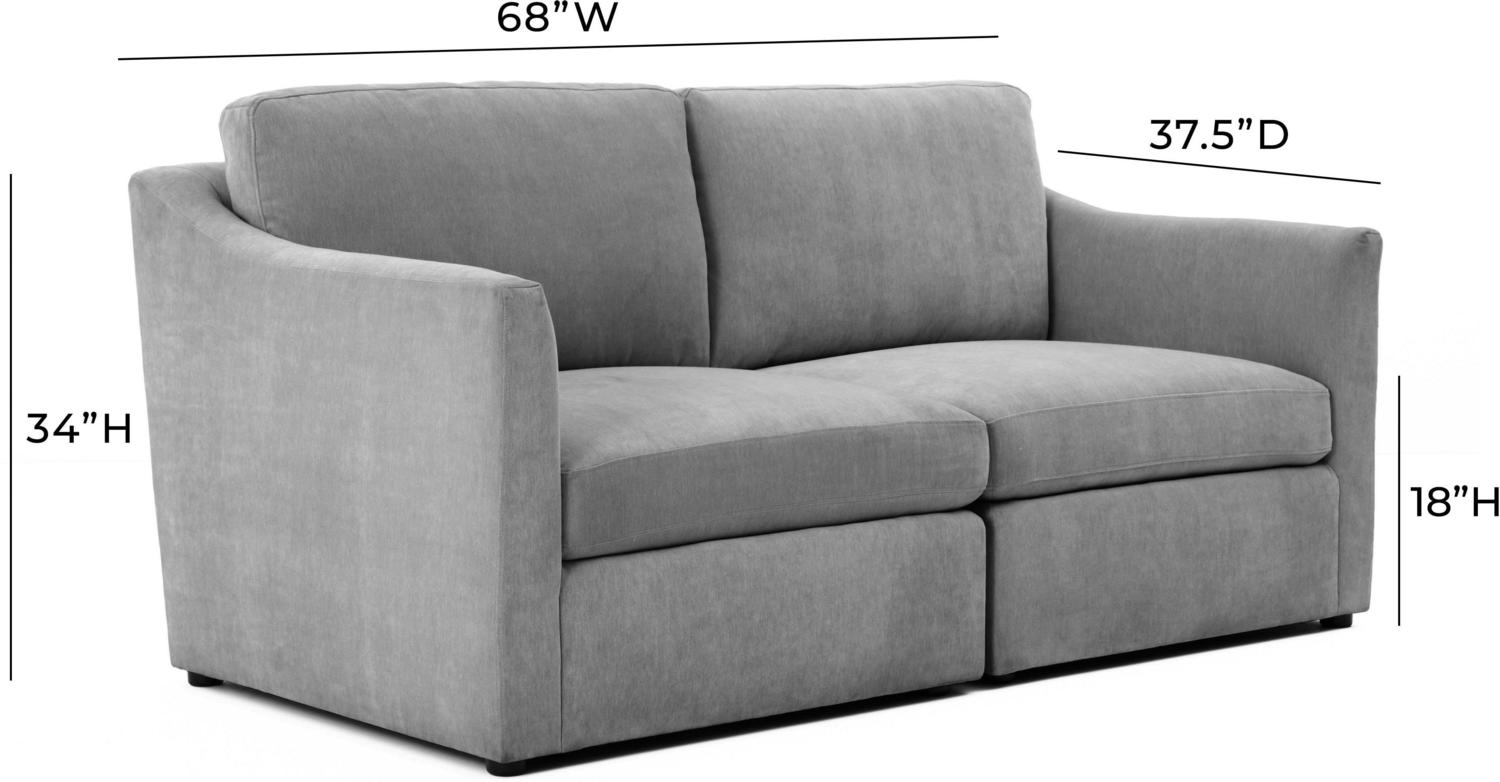 sectional sleeper sofa with chaise and storage Tov Furniture Loveseats Grey
