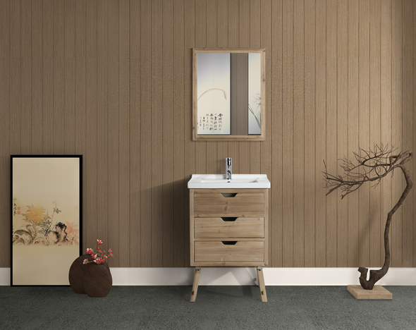 40 bathroom vanity top with sink Design Element Bathroom Vanity Distressed Natural Rustic