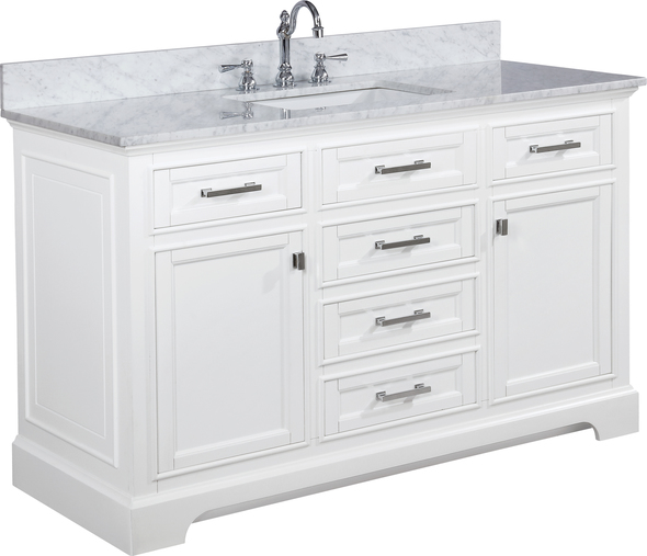 antique sink cabinet Design Element Bathroom Vanity White Transitional