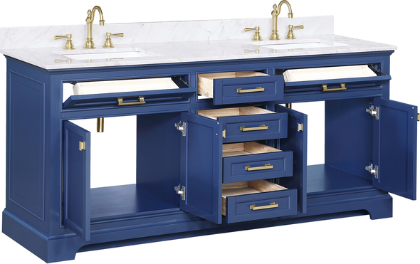 vanity counter design Design Element Bathroom Vanity Blue Transitional